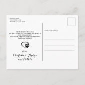 Carte Postale Faire-part Chien d'honneur photo rustique mariage fiançailles (Dos)