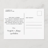 Carte Postale Faire-part Chien d'honneur vient de se marier Nous avons Elop (Dos)