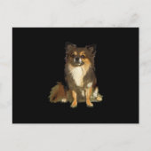 Carte Postale Faire-part Chien graphique long Haired Chihuahua mignon (Devant)