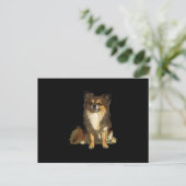 Carte Postale Faire-part Chien graphique long Haired Chihuahua mignon (Debout devant)