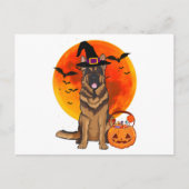 Carte Postale Faire-part Chien Halloween Berger allemand Jack Lantern Pumph (Devant)