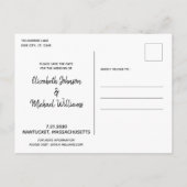 Carte Postale Faire-part Chien Mariage Rustique Chien Enregistrer La Date (Dos)
