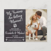 Carte Postale Faire-part Chien Mariage Rustique Chien Enregistrer La Date (Devant)
