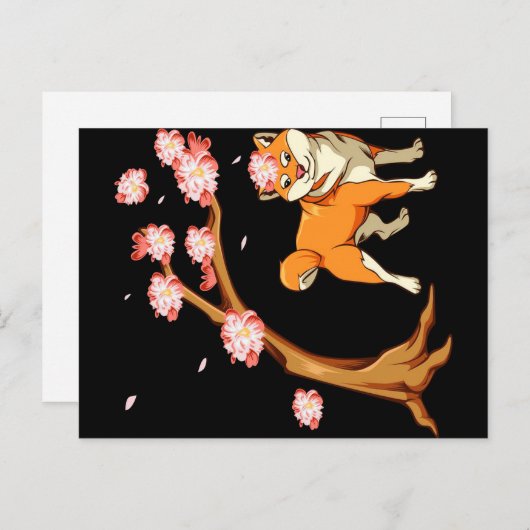 Carte Postale Faire-part Chien Shiba Inu Drôle | Cadeau Significatif de Cha (Devant / Derrière)