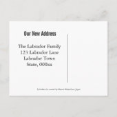 Carte Postale Faire-part Chiens Labradors Retrievers en canoë Nouvelle Adre (Dos)