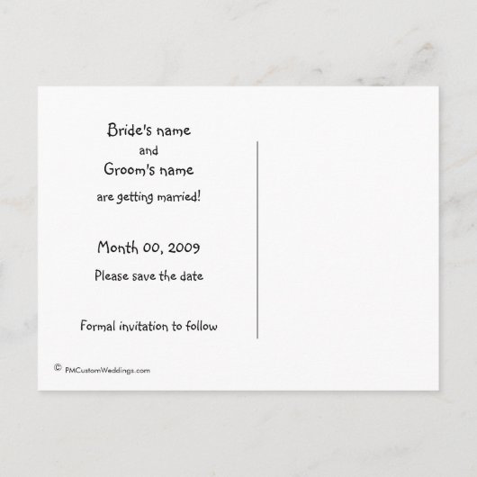 Carte Postale Faire-part Chiffres d'étiquette mignonne Enregistrer la date  (Dos)