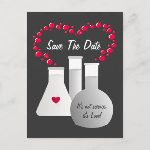 Carte Postale Faire-part Chimie Parfaite Enregistrer La Date