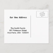 Carte Postale Faire-part Chiot maltais Nous avons déplacé une nouvelle adre (Dos)