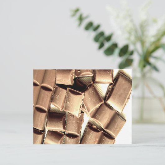Carte Postale Faire-part Chocolat au Lait Drôle - Cadeau Mignon pour Amateu (Debout devant)
