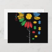 Carte Postale Faire-part Choisir le tournesol Sensibilisation sur l'autisme (Devant / Derrière)