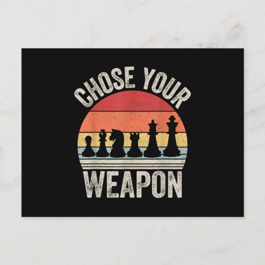 Carte Postale Faire-part Choose Your Weapon (Devant)