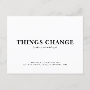 Carte Postale Faire-part Choses Minimalistes Changent de Place