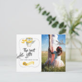 Carte Postale Faire-part Chouette d'hiver Chouette d'hiver Noël bébé attend (Debout devant)