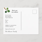 Carte Postale Faire-part Chouettes artistiques colorées Nouvelle adresse (Dos)