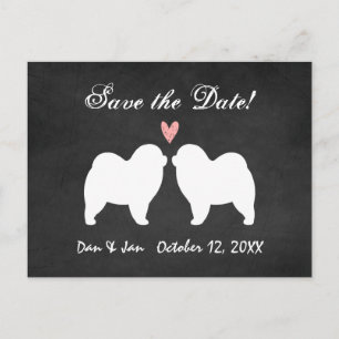 Carte Postale Faire-part Chow Chow (poil long) Mariage Mise en Garde de la
