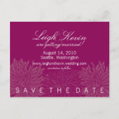 Carte Postale Faire-part Chrysanthemum Blossom Enregistrer la date (Devant)