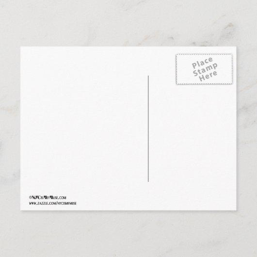 Carte Postale Faire-part Chrysler Building Save the Date Grey Silver BW (Dos)