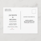 Carte Postale Faire-part Chuchotements d'un solstice d'hiver (Dos)