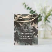 Carte Postale Faire-part Ciel de Nuit Enchanté Palmiers & Lumières Sauvegar (Debout devant)