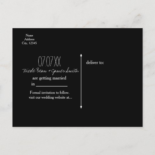 Carte Postale Faire-part Ciel de Nuit Enchanté Soirée Plage Lumières Sauveg (Dos)