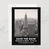 Carte Postale Faire-part Ciel de NYC ESB NB 1 Sauvegarder la date (Devant / Derrière)