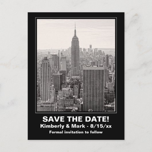 Carte Postale Faire-part Ciel de NYC ESB NB 1 Sauvegarder la date (Devant)