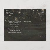 Carte Postale Faire-part Ciel Étoilé Sombre Céleste Noir Tourbillonne Tout (Dos)