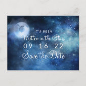 Carte Postale Faire-part Ciel lunaire pleine lune Galaxie céleste Sauvegard (Devant)