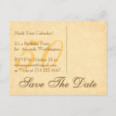 Carte Postale Faire-part cinquantième Économies d'anniversaire la dentelle (Dos)