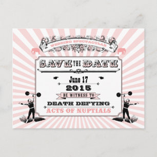 Carte Postale Faire-part Circus Steampunk Mariage Spectaculaire Enregistrer