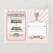 Carte Postale Faire-part Circus Steampunk Mariage Spectaculaire Enregistrer (Dos)