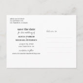 Carte Postale Faire-part Citation de typographie drôle pour le mariage, éco (Dos)