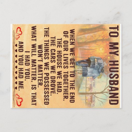 Carte Postale Faire-part Citations Drôle Cadeau Au Mari | Cadeau pour père  (Devant)