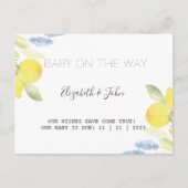 Carte Postale Faire-part Citrons à l'aquarelle (Devant)