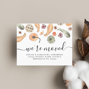 Carte Postale Faire-part Citrouille Colorée Moderne Automne