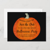Carte Postale Faire-part Citrouille Paint Halloween Party Enregistrer la da (Devant / Derrière)