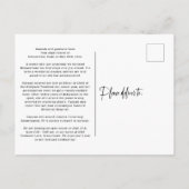 Carte Postale Faire-part Classe De 2025 Script Photo Graduation (Dos)