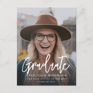 Carte Postale Faire-part Classe De Diplôme Photo Simple De 2024