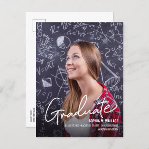 Carte Postale Faire-part Classe de photo 2024 personnalisée pour les diplôm