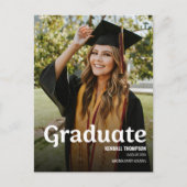Carte Postale Faire-part Classe d'or moderne Classe 2024 Graduation photo (Devant)