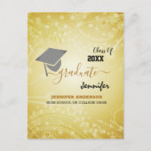 Carte Postale Faire-part Classe Élégante de 20XX, Photo, Remise des diplôme (Devant)