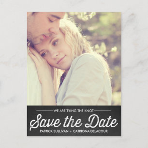 CARTE POSTALE FAIRE-PART CLASSEUR RUSTIQUE   PHOTO ENREGISTRER LA DATE CART