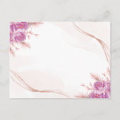 Carte Postale Faire-part Classic Floral Gold 50th Anniversary Enregistrer l (Dos)