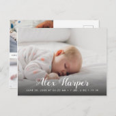 Carte Postale Faire-part Classic photo collage Naissance (Devant / Derrière)