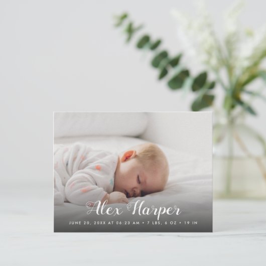 Carte Postale Faire-part Classic photo collage Naissance (Debout devant)