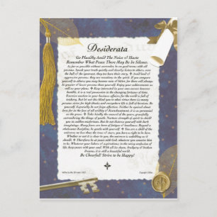 Carte Postale Faire-part Clé De Diplôme Pour Le Futur DESIDERATA