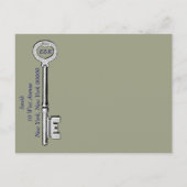 Carte Postale Faire-part Clé de mon coeur (Dos)