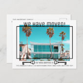 Carte Postale Faire-part Clé photo mouvante noir blanc simple moderne (Devant / Derrière)