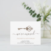 Carte Postale Faire-part Clé simple que j'ai déplacée Nouvelle adresse (Debout devant)