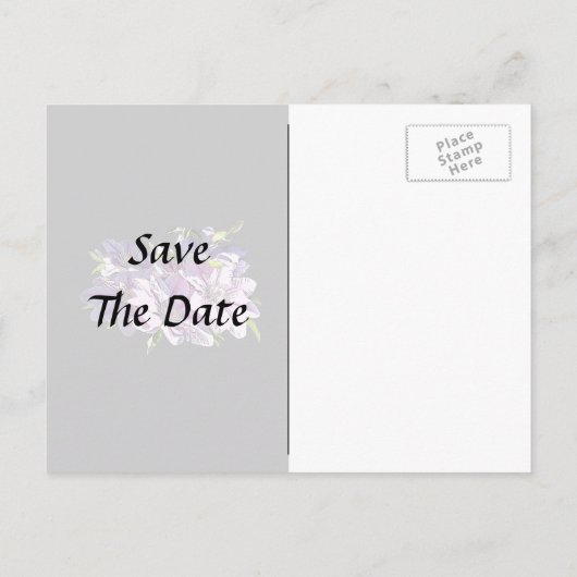 Carte Postale Faire-part Clematis rose (Dos)